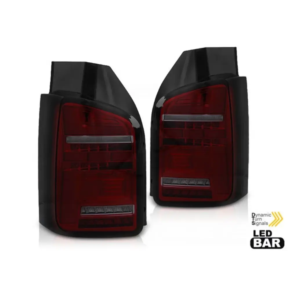 Fanali Posteriori LED Rosso e Fumé per Volkswagen Transporter T5 2003-2009 Dx
