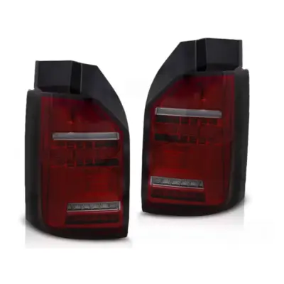 Fanali Posteriori LED Rosso Fumé Sequenziali per VW T6 15-19 OEM Lampadina