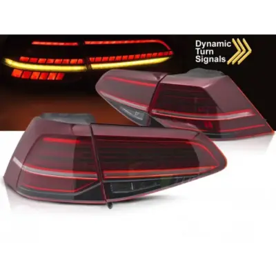 Fanali Posteriori LED Rosso Sinistro e Destro per Volkswagen Golf Vii 2013-2019