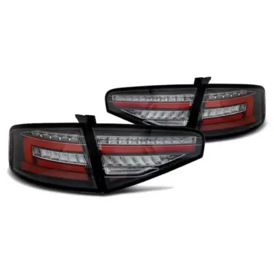 Fanali Posteriori LED Tuning Neri Dx e Sx per Audi A4 Berlina 2012-2015