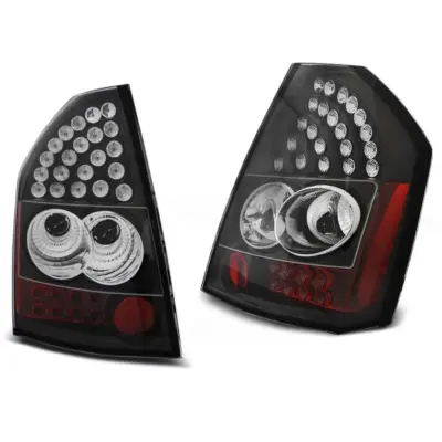 Fanali Posteriori LED Tuning Neri Dx e Sx per Chrysler 300c 2009-2010