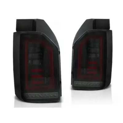 Fanali Posteriori LED Tuning Nero/rosso per Volkswagen Transporter T6 dal 2015