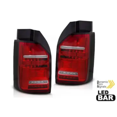 Fanali Posteriori LED Tuning Rosso-bianco per Volkswagen Transporter T6