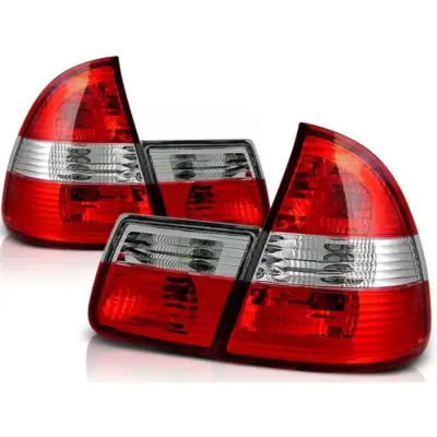 Fanali Posteriori Rossi e Bianchi per BMW E46 Station Wagon 1999-2005 Dx e Sx