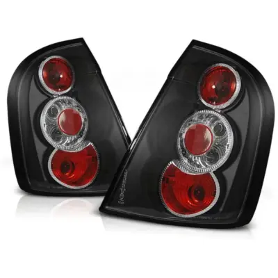 Fanali Posteriori Tuning Base Nera Sinistro e Destro per Skoda Fabia I 99-04