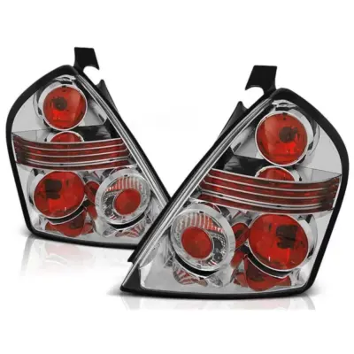 Fanali Posteriori Tuning con Base Cromata per Fiat Stilo 3 Porte 2001-2007