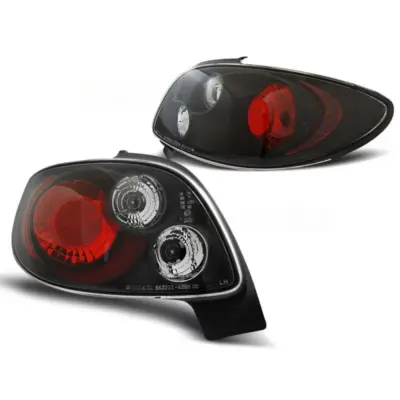Fanali Posteriori Tuning con Base Nera per Peugeot 206 CC 10.1998 Dx e Sx