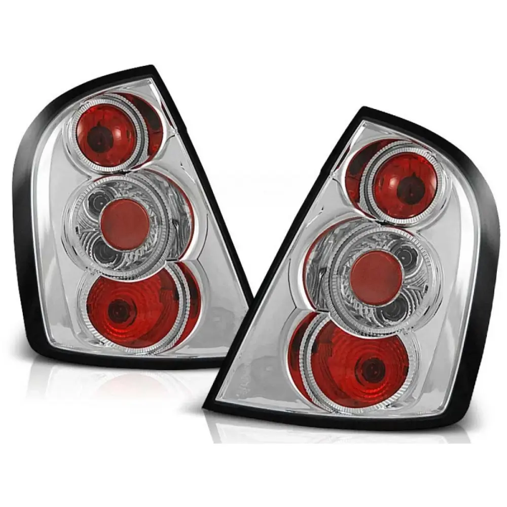 Fanali Posteriori Tuning Cromati per Skoda Fabia I 12.1999-06.2004 Berlina 5