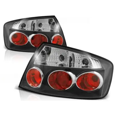 Fanali Posteriori Tuning Neri Dx e Sx per Peugeot 407 Berlina 05-2004