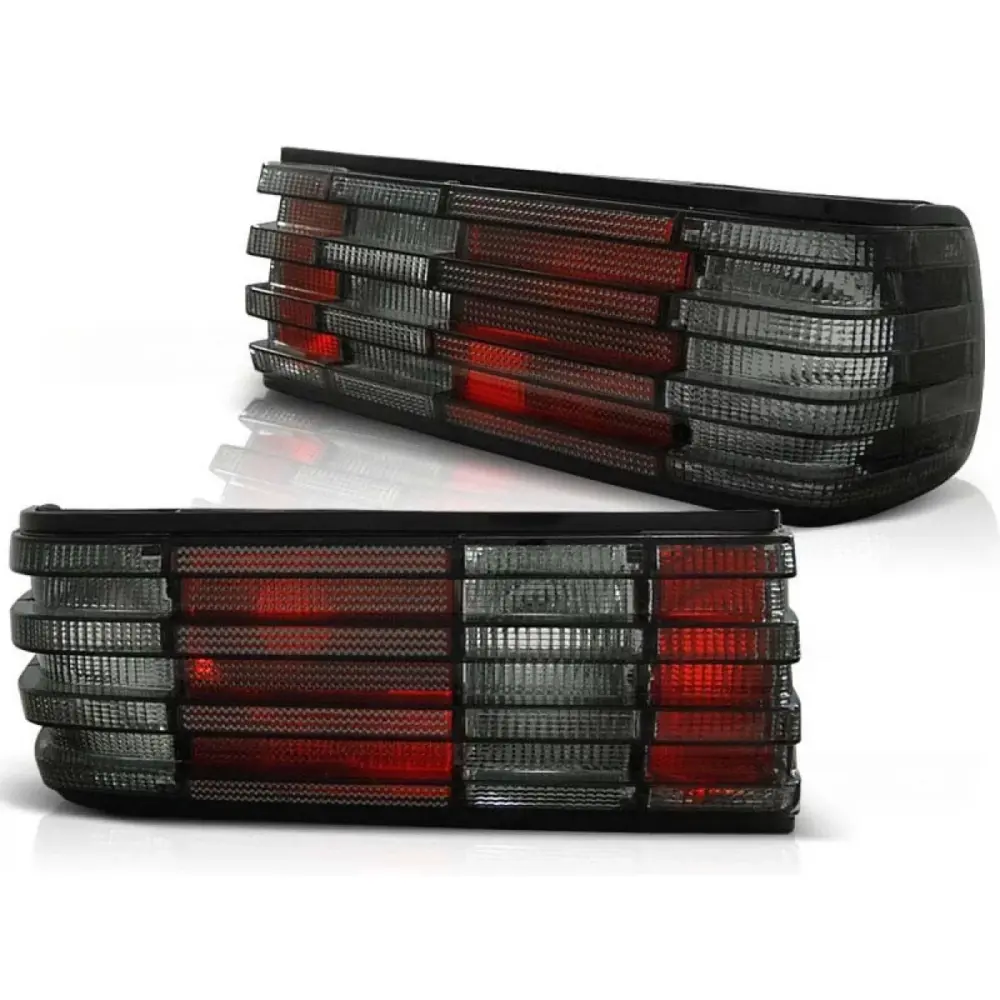 Fanali Posteriori Tuning Rosso e Fumé per Mercedes Classe S W126 1982-1993 Dx