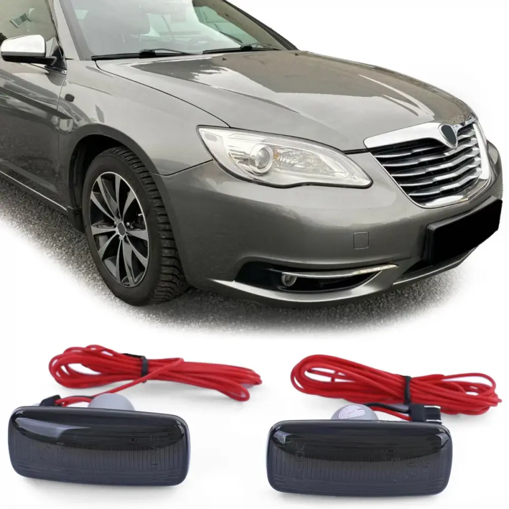 Fanalino Laterale a LED Nero Anteriore per Dodge Grand Caravan 07-16