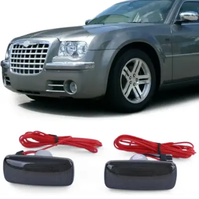 Fanalino Laterale a LED Nero per Chrysler 200 07-16 300 05-06 300c 04-10