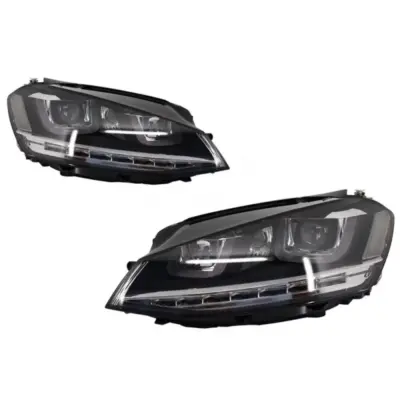 Fari 3D LED DRL con Frecce Dinamiche Anteriori per Volkswagen Golf 7 Vii