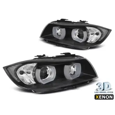 Fari allo Xeno Anteriori Sinistro e Destro con Base Nera per BMW Serie 3 E90
