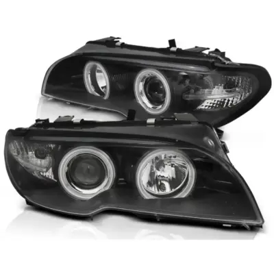 Fari allo Xeno con Occhi di Angelo CCFL Neri per BMW E46 Coupe Cabrio 04.03-06