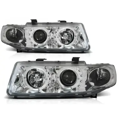 Fari Angel Eyes Cromati Anteriori per Seat Leon Toledo 04.99-08.04