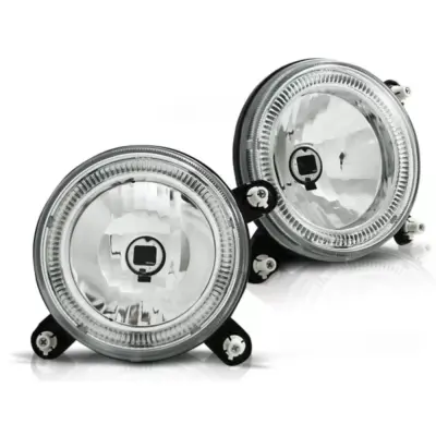 Fari Angel Eyes Cromati Anteriori per Volkswagen Golf 1 Golf 2