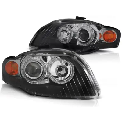 Fari Angel Eyes Neri Anteriori per Audi A4 B7 11.04-03.08