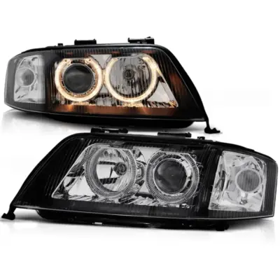 Fari Angel Eyes Neri Anteriori per Audi A6 05.97-06.01