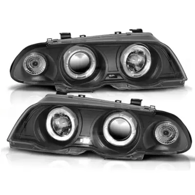 Fari Angel Eyes Neri Anteriori per BMW E46 05.98-08.01 S/t