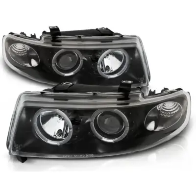 Fari Angel Eyes Neri Anteriori per Seat Leon Toledo 04.99-08.04