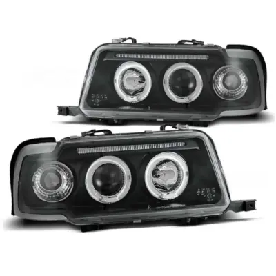 Fari Anteriore Sinistro e Destro con Occhi di Angelo Alogeni per Audi 80 B4