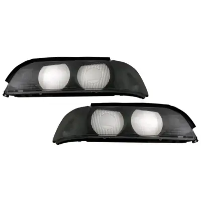 Fari Anteriore Sinistro e Destro Fumé Grigio per BMW Serie 5 E39 1995-2000