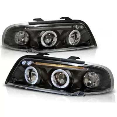 Fari Anteriore Sinistro e Destro Halogeni con Angel Eyes per Audi A4 B5 94-98