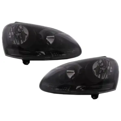 Fari Anteriori All Nero per Volkswagen Golf 5 V 2003-2009 Jetta 2005-2010 LHD