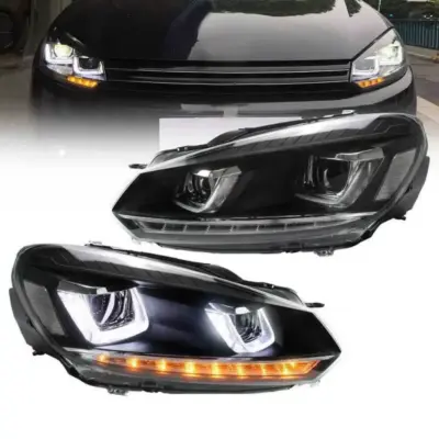 Fari Anteriori con Luci Diurne e Indicatori Dinamici VW Golf Vi 08-12 H7/h7