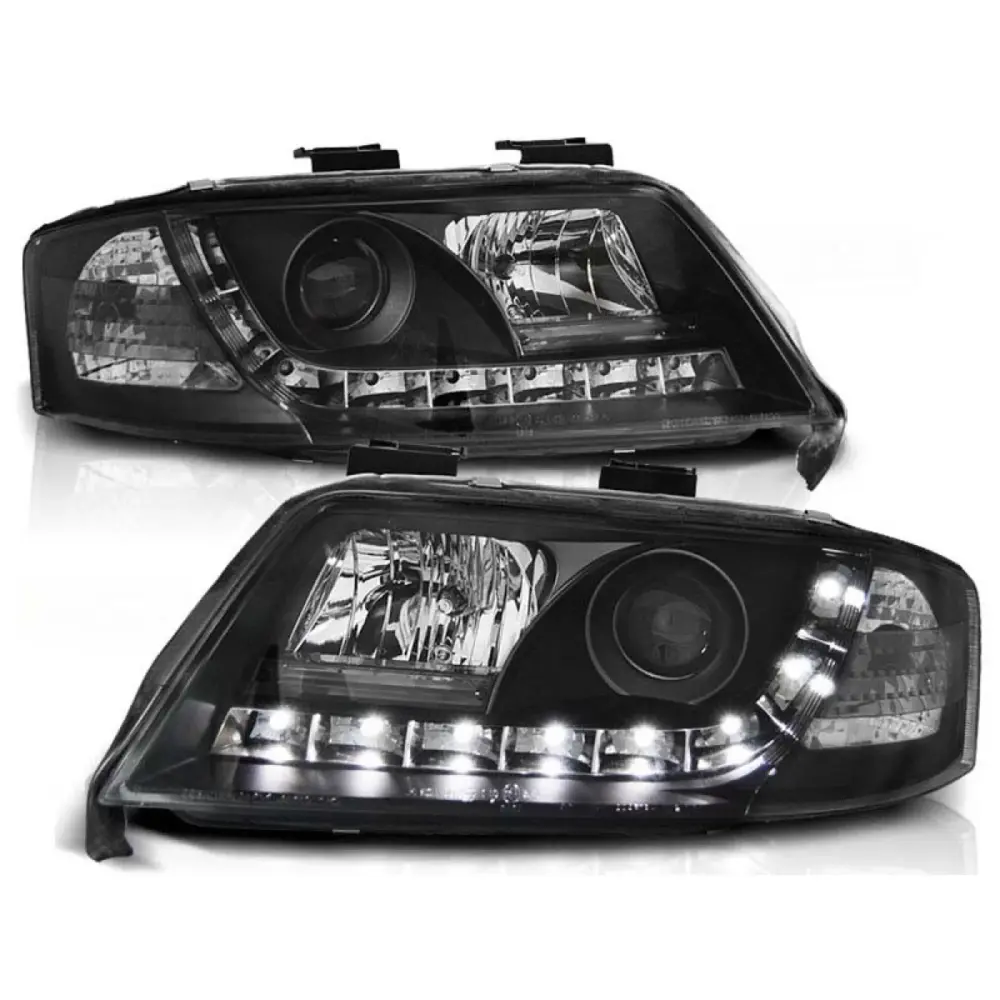 Fari Anteriori con Luci LED Sinistro e Destro per Audi A6 C5 1997-2001