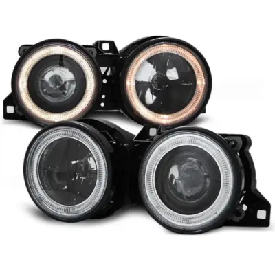 Fari Anteriori con Occhi di Angelo Alogeni per BMW 3 E30 11.1982-06.1994 Dx Sx