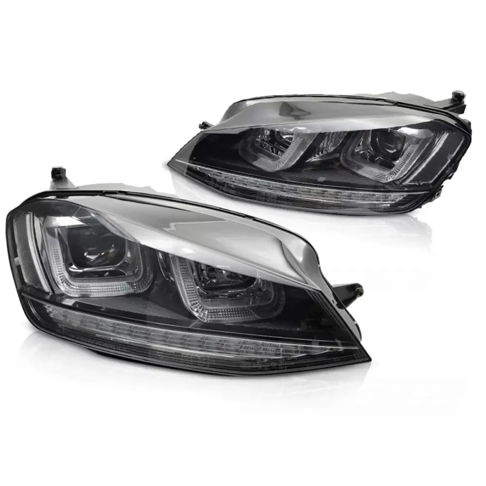 Fari Anteriori con Sequenza Nera e Linea per Volkswagen Golf 7 13-17