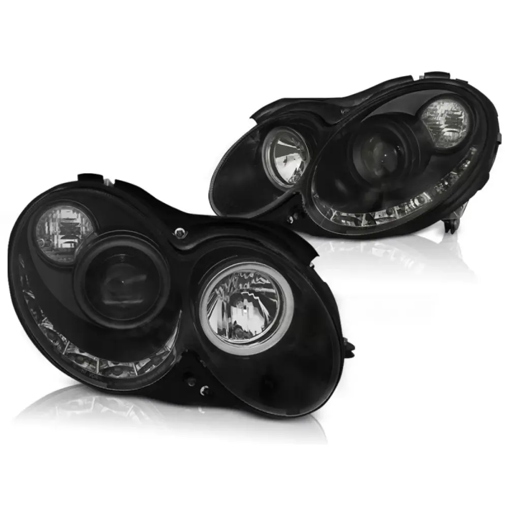 Fari Anteriori Daylight Neri per Mercedes Clk W209 03-10