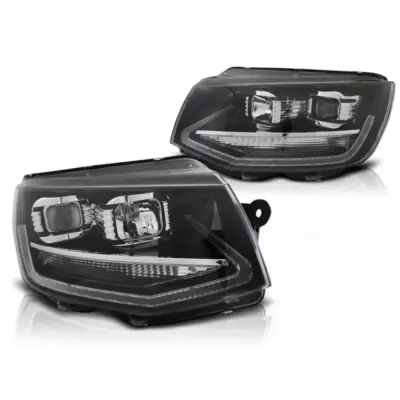 Fari Anteriori DRL Neri per Volkswagen T6 2015-2019