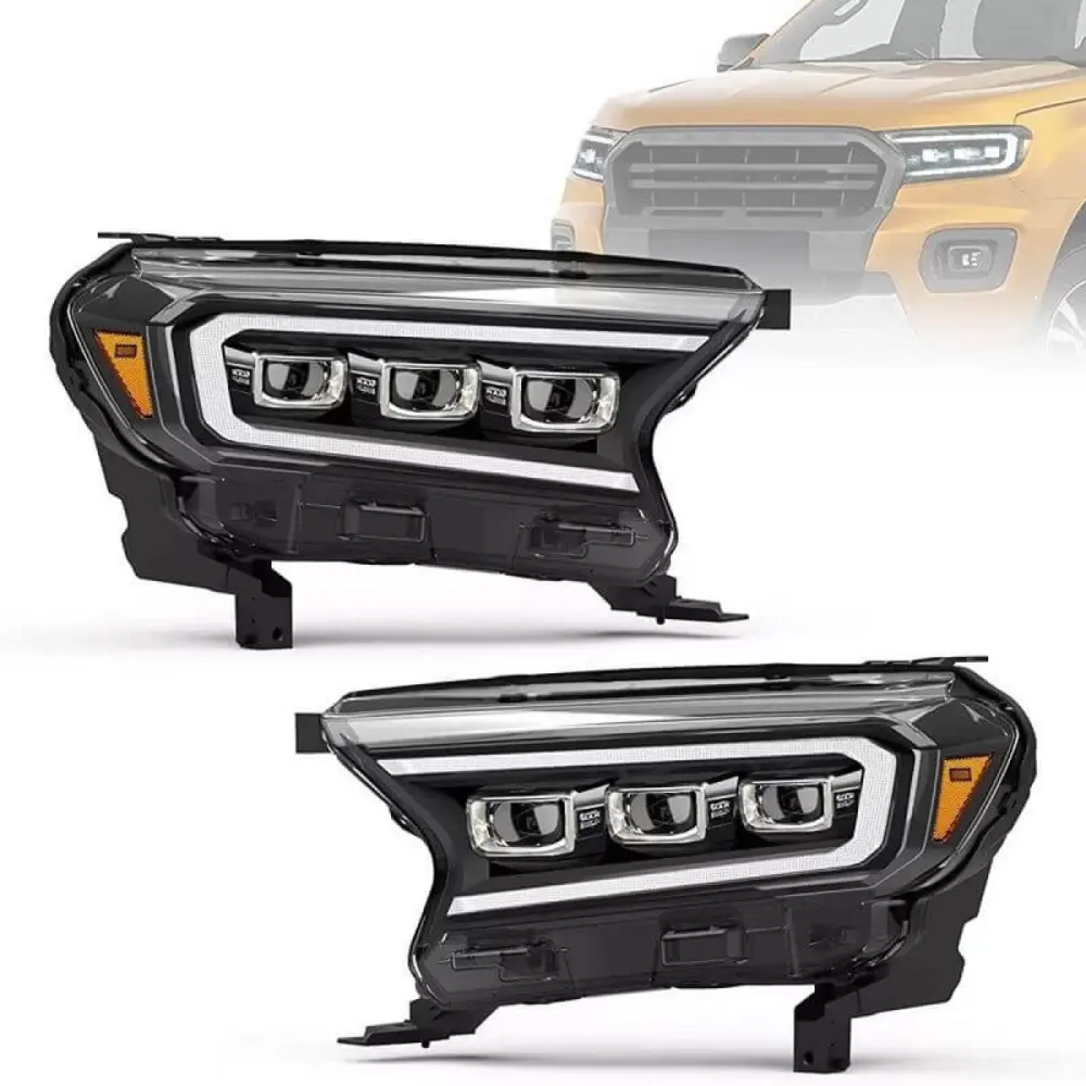 Fari Anteriori Full LED con DRL Dinamico e Motor Ford Ranger 15-20