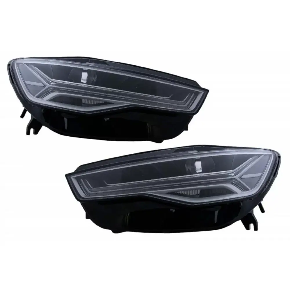 Fari Anteriori Full LED Matrix con Segnale Dinamico Neri per Audi A6 4G C7
