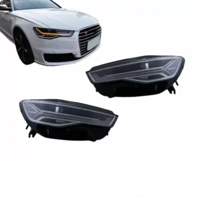 Fari Anteriori Full LED Matrix con Segnale Dinamico Neri per Audi A6 4G C7