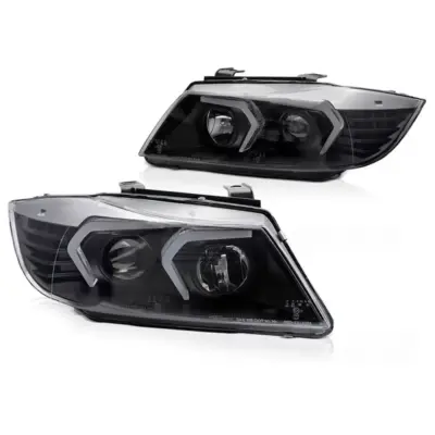 Fari Anteriori LED con Base Nera per BMW Serie 3 E90 2005-2008