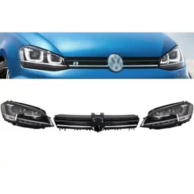 Fari Anteriori LED Dinamici con Griglia VW Golf 7 Vii 2012-2017 R-line
