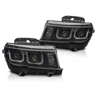 Fari Anteriori LED Tuning Neri Dx e Sx per Chevrolet Camaro 2013-2015
