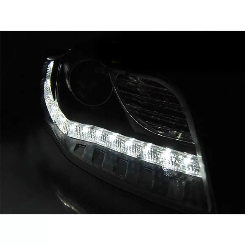 Fari Anteriori Neri Sinistro e Destro per Audi A4 B7 2004-2008
