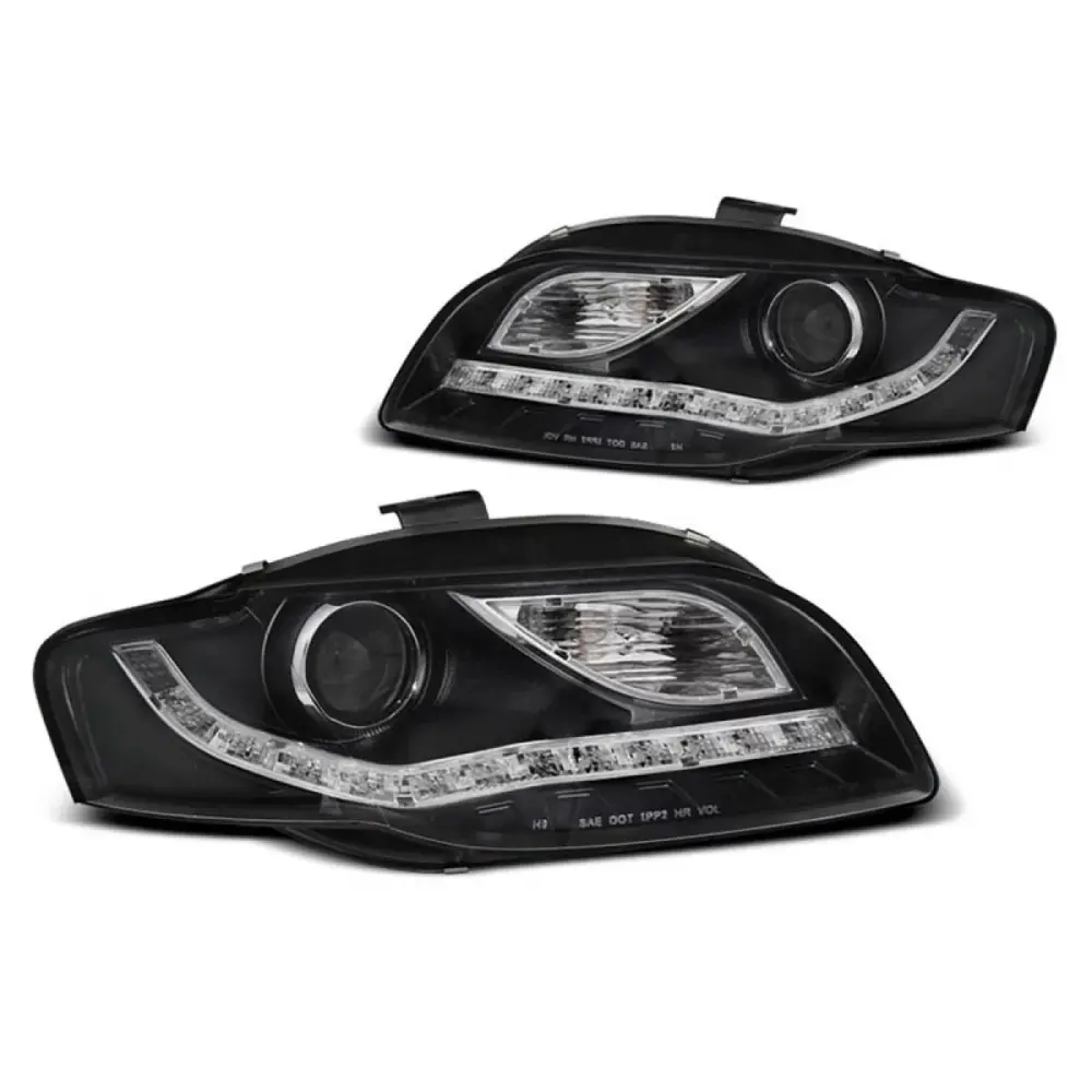 Fari Anteriori Neri Sinistro e Destro per Audi A4 B7 2004-2008