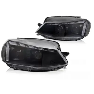 Fari Anteriori Sequenziali Neri per Volkswagen Golf 7 17-19