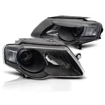 Fari Anteriori Tuning Base Nera Dx e Sx per Volkswagen Passat B6 2005-2010
