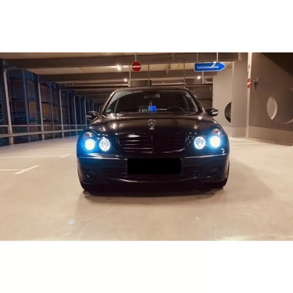Fari Anteriori Tuning Base Nera Sinistro e Destro per Mercedes Classe C W203