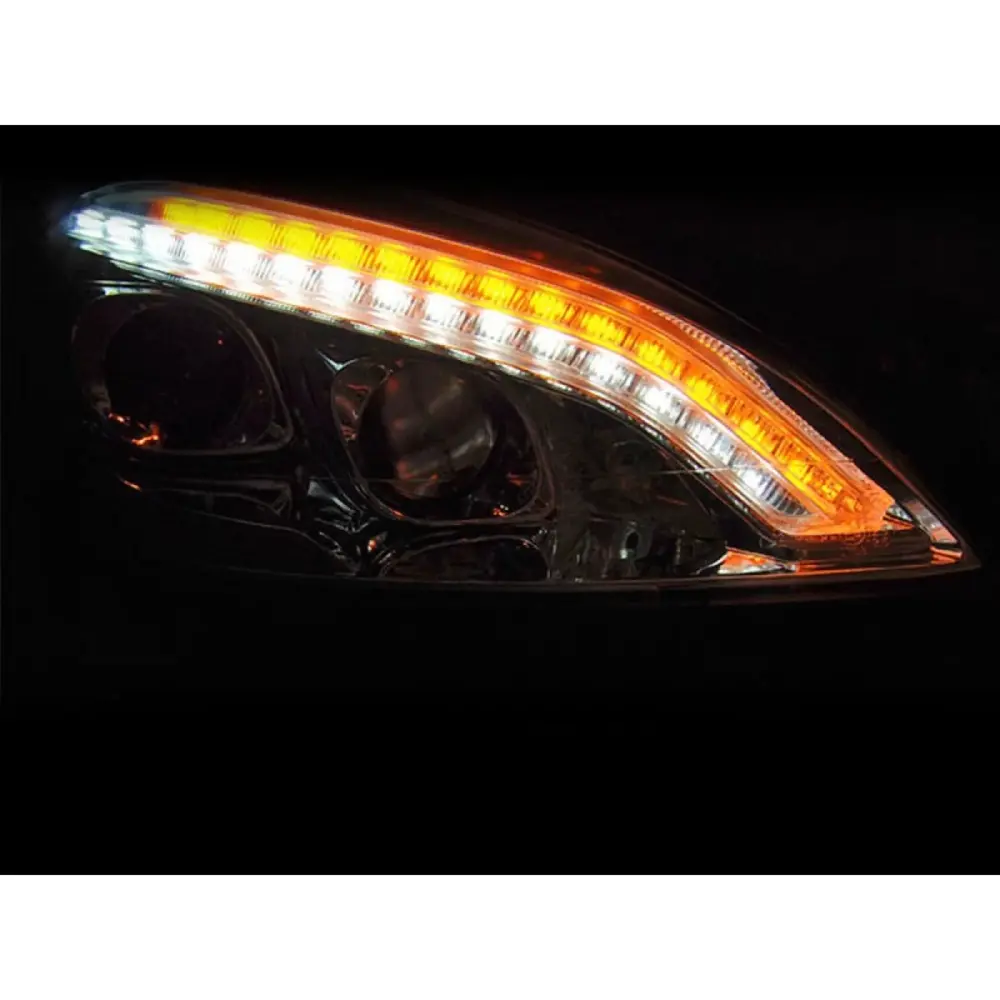 Fari Anteriori Tuning con Base Cromata per Mercedes Classe S W221 2005-2009