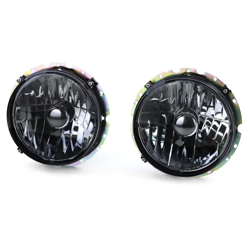 Fari Anteriori Vetro Trasparente Fumé H4 Coppia per VW Lt 28 35 40 45 75-85