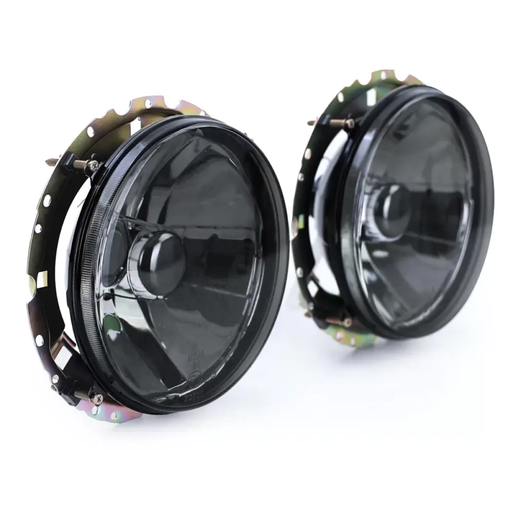 Fari Anteriori Vetro Trasparente Fumé H4 Coppia per VW Lt 28 35 40 45 75-85