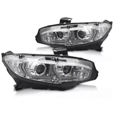 Fari con Luci Diurne Cromati Anteriori per Honda Civic X 16-21